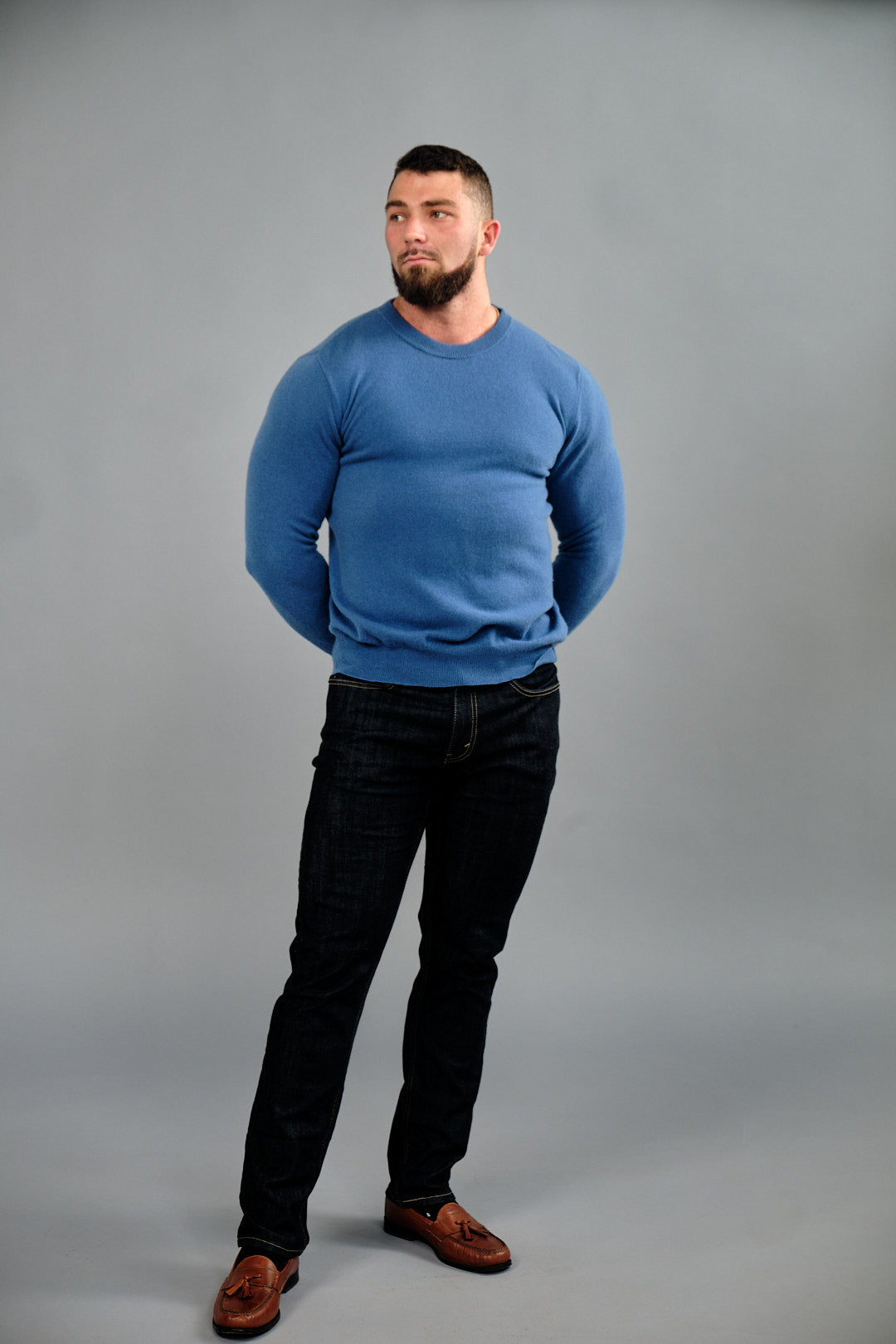 Modern Lux Wool Sweater Blue